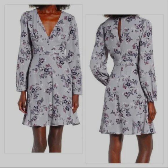 ASTR floral long sleeve midi dress - M - Picture 3 of 10